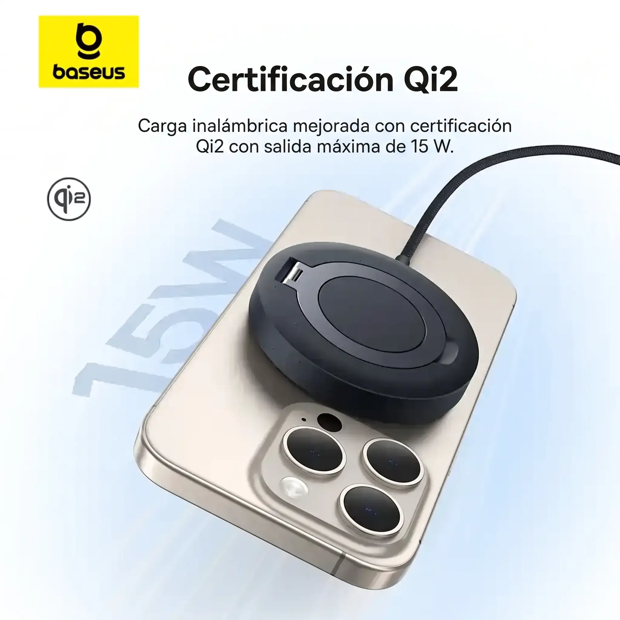Baseus Simple Mini4 Air Qi2 Cargador Inalámbrico Magnético 15W - Image 3
