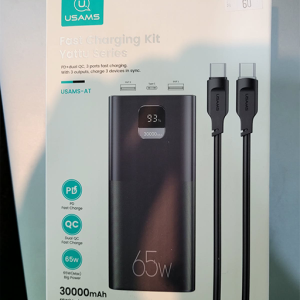 USAMS Yattu Series Power Bank 30000mAh 65W Fast Charging With 100W Data Cable